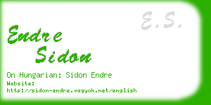 endre sidon business card